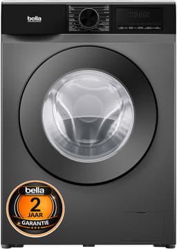 Bella BWA9014.1G - Wasmachine - 9KG - Energielabel A - Stoomfunctie - 1400 toeren - 16 programma's - Donkergrijs — thumbnail 1