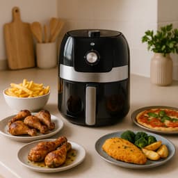 alpina Airfryer 3.5L - Heteluchtfriteuse 1-4 Personen - Air Fryer met Timer Functie - Instelbare Temperatuur 80 tot 200 Graden - Heteluchtoven 1400W — thumbnail 10