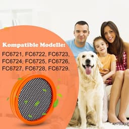 2 stucks Filter - vervangingsfilters FC8009/01 voor Philips SpeedPro en SpeedPro Aqua accustofzuigers - Filteraccessoires compatibel met Philips FC6721 FC6722 FC6723 FC6724 FC6725 stofzuigers — thumbnail 4