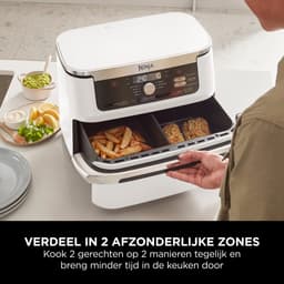 Ninja Foodi FlexDrawer Mega Dubbele Airfryer XXL - 10.4 Liter - Twee Kookvakken of Één MegaZone - Heteluchtfriteuse - Wit - AF500EUWH — thumbnail 2
