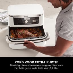Ninja Foodi FlexDrawer Mega Dubbele Airfryer XXL - 10.4 Liter - Twee Kookvakken of Één MegaZone - Heteluchtfriteuse - Wit - AF500EUWH — thumbnail 14