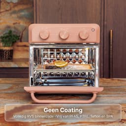 Safecourt 6-in-1 Airfyer oven - 100% PFAS-vrij - 6 programma’s - 80 tot 230 graden - Airfryer, bakken, roosteren, toasten, grillen & opwarmen - Roze — thumbnail 7