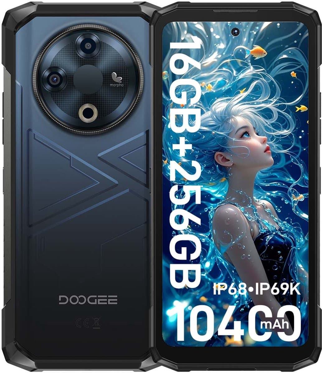 DOOGEE Fire 6 Robuuste Smartphone - IP68/IP69K Outdoor Telefoon - Dual SIM 4G - 16GB RAM - 256GB ROM - 10400 mAh 18W - 6,56 inch IPS - Bluetooth 5.0 - Android 14 - Blauw — afbeelding 1