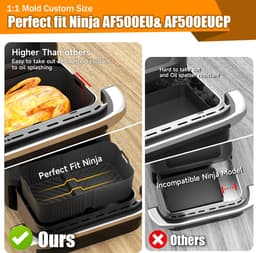 Airfryer Accessoires Set 15-delig – Geschikt voor Ninja Foodi AF500EU FlexDrawer 10,4L & COSORI TwinFry 10L – Inclusief Siliconen Matten, Grillrek & Spiesen — thumbnail 2