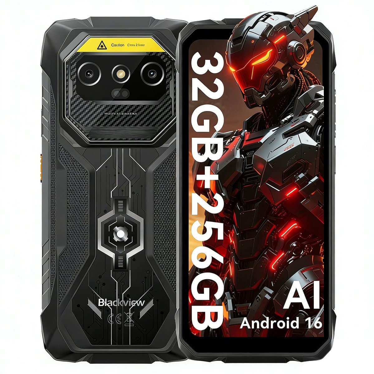 Blackview ROCK 1 Pro - Robuuste Smartphone met 2D Scanner - 4G - 32GB RAM - 256GB ROM - 6.56 inch - 15000mAh Robuuste Telefoon - Android 16 - Nachtzicht - NFC - GPS - Zwart — afbeelding 1