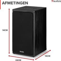 Draadloze speakers - Audizio BS20 speakerset - Luidspreker boxen met Bluetooth - Oplaadbare accu - Antraciet — thumbnail 8