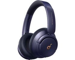 Soundcore Q30 by Anker Bluetooth-hoofdtelefoon, hybride actieve geluidsisolatie, individuele modi, Hi-Res geluid, EQ in app, 40h batterij, comfortabele grip, verbinding van 2 apparaten (blauw)
