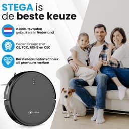STEGA® RC1400 Robotstofzuiger Met Laadstation - Met Dweilfunctie - Huisdieren - Met App - 180 minuten — thumbnail 6