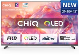 CHiQ L43QM10V - Smart TV 43 Inch - QLED Pro Google TV - Full HD - Randloos Metal Design - Dolby Audio - 2025 Nieuw — thumbnail 1