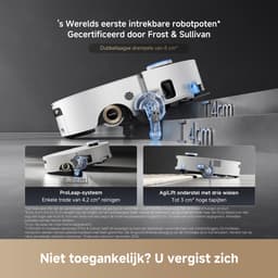 Aqua10 Ultra Roller Complete White - Robotstofzuiger met dweilfunctie – 30.000Pa Zuigkracht – AquaRoll™ & ThermoHub™ 100°C zelfreiniging – Tapijtveilig & slim Omnesight™ 2.0 navigatie – Voor harde vloeren & drempels — thumbnail 9
