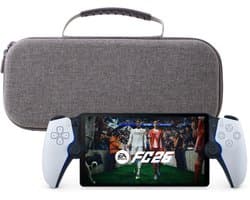 K&G Luxe Case Geschikt voor Playstation Portal / PS5 - Hard Case - Beschermhoes - Grijs