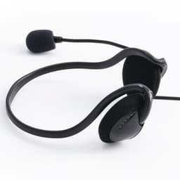 PC-Office-headset NHS-P100' met nekband, stereo, zwart — thumbnail 3