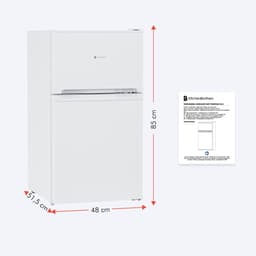 KitchenBrothers Koelkast - 61L Koelvak - 24L Vriesvak - Koelvriescombinatie - Ijskast - Frigo - Vrijstaand - Wit — thumbnail 10