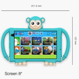 Buddy Kindertablet - 8 Inch Android 15 - Educatieve Tablet - 4GB RAM - 64GB + 256GB - Silicone Hoes - Ouderlijk Toezicht - Kidjo 6 Maanden Gratis — thumbnail 4