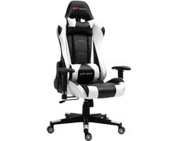 GTRacer Pro - Game Stoel - Gaming Stoel - Ergonomische Bureaustoel - Gamestoel - Verstelbaar - Gaming Chair - Zwart / Wit