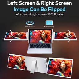 16" - Portable Monitor - Laptopscherm: 12-17.3" - Draagbare Monitoren - Beeldscherm - Inclusief Beschermhoes - 1920x1200P - 60 Hz - HDMI & USB-C - Grijs — thumbnail 11