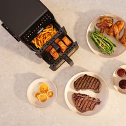Princess Heteluchtfriteuse - 182490 - 3000W - Stack Airfryer 11,2L - PFAS-Vrij - 2 lades (Sync) - 11 Bakprogramma's - Bespaart 45% ruimte - Dubbele gestapelde lades — thumbnail 4