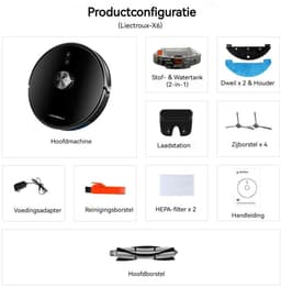 LIECTROUX X6 – Robotstofzuiger met Dweilfunctie – 6500Pa Sterke Zuigkracht – LDS LiDAR Navigatie & Uitgebreide Mapping – 2-in-1 Stof- en Waterreservoir – Virtuele Muren – Geschikt voor Tapijt & Dierenharen – App & Spraakbesturing — thumbnail 9