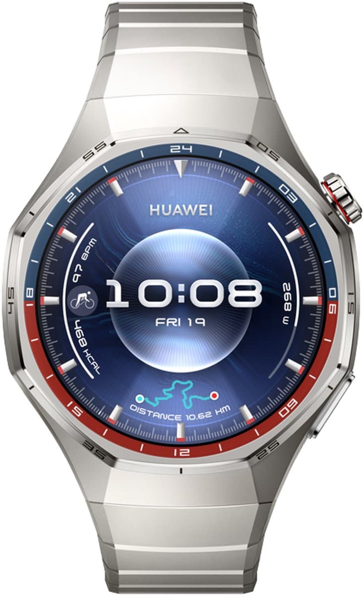 Huawei WATCH GT 6 Pro 46mm Titanium | 21 dagen batterijduur – Nauwkeurige GPS & hartslagmeting – Innovatieve professionele fiets-tracking – Saffierglas & titanium behuizing – ECG – Compatibel met iOS & Android — afbeelding 1