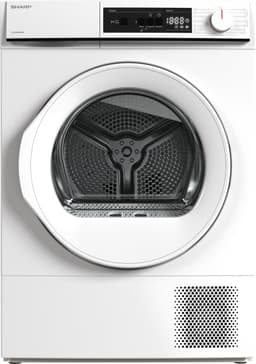 Sharp KDNHA8S6GWDBX - warmtepomp droger - energie klasse D - 15 programma's - LED trommelverlichting - wit — thumbnail 1