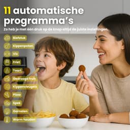 Dubbele Airfryer XXL 9L - 2×4.5L - 3200W - 11 Programma’s - Smart Finish & Match Cook - 60–200°C Instelbaar - PFAS-vrij - Vaatwasserbestendige Manden - COOK-IT — thumbnail 5