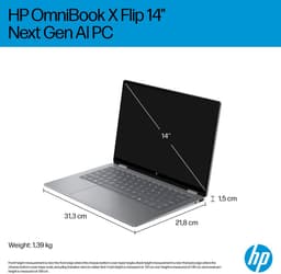 HP OmniBook X Flip NGAI 14-fk0751nd - 2-in-1 Copilot+ Laptop - 14 inch - 1.39 kg - AMD Ryzen AI 5 - 16 GB RAM - 512 GB SSD - Windows 11 Home — thumbnail 4