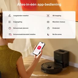 Roborock Q10 S5+ Set Robotstofzuiger en Dweil met Zelflediging-Zuigkracht van 10000 Pa-Vibrerende dweilpads-Handsfree Reinigen tot 7 Weken-Dubbel Anti-klitontwerp-Automatisch dweilen-Obstakelvermijding-Zwart-S8 Plus Upgrade-2 stofzakken — thumbnail 4