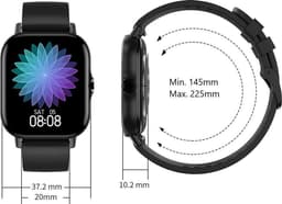Belesy® Meander - Smartwatch Dames - Smartwatch Heren - Horloge - 1.78 inch – Hoge resolutie kleurenscherm - Stappenteller – Bloeddruk - Bluetooth bellen - Veel Wijzerplaten – Goud – Siliconen – Crème Wit - Moederdag — thumbnail 12