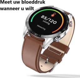 Belesy® Contact - Smartwatch Dames – Smartwatch Heren - Horloge – Stappenteller - Bloeddruk - 1.3 inch - Kleurenscherm - Full Touch - Bluetooth Bellen - Zilver - Staal - Moederdag — thumbnail 8