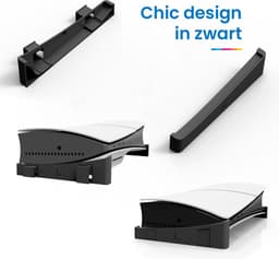 YONO Standaard Horizontaal geschikt voor PS5 SLIM - Houder Playstation 5 Stand Accessoires Beugel - Zwart — thumbnail 5