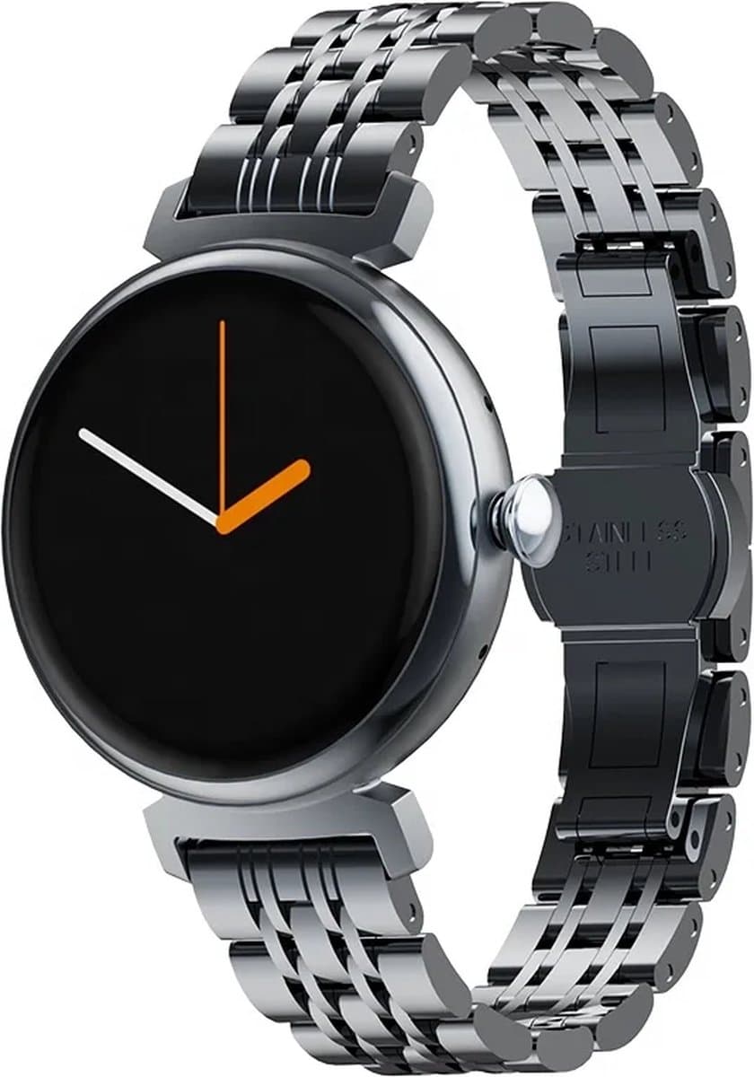 Belesy® Dakota Smartwatch Dames – Smartwatch Heren – Horloge 1.04 inch AMOLED Kleurrijk Touchscreen – Veel Gezondheidsmeters – Fitness Tracker – Agenda & Email & Meldingen – Bluetooth Bellen – Muziek Speler – AI Voice Assistent – Zwart Staal — afbeelding 1