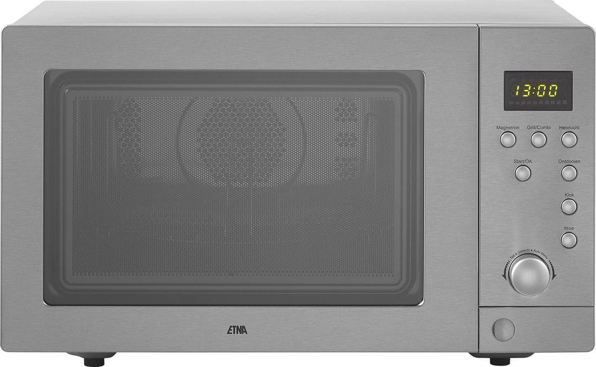 ETNA ECM243RVS - Combi-magnetron - Vrijstaand - 900 watt - 25 liter - RVS — afbeelding 1