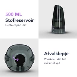 Hiton Kruimeldief snoerloos - Handstofzuiger - Auto stofzuiger - Kruimelzuiger - Oplaadstation - Zwart - 3 opzetstukken — thumbnail 8