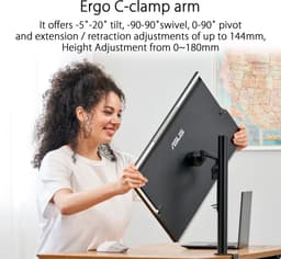 ASUS ZenScreen MB249C - Portable Monitor - USB-C 60W - 24 inch - 75hz - Met Stand — thumbnail 5