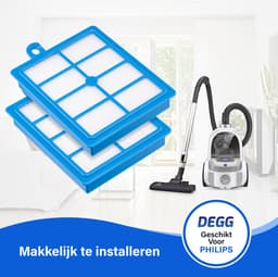DEGG® - Hepa H13 Filter - Geschikt voor Philips, AEG en Electrolux - Stofzuiger Onderdelen - Vervangt FC8031 - H13 (voorheen H12) - Standaard Filter geschikt voor Philips, AEG en Electrolux - Premium Kwaliteit - 2 STUK(S) — thumbnail 9
