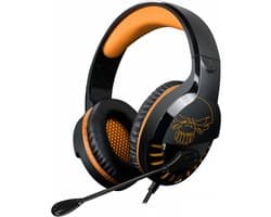 Spirit of Gamer Headset – Kinder Koptelefoon - Koptelefoon - Microfoon – Geschikt Voor Headset Nintendo Switch/PS5/PS4/Xbox Series X/S/Xbox One/Pc – Ruisonderdrukkende Microfoon – Verstelbare hoofdband – Helder geluid – Zwart/Oranje
