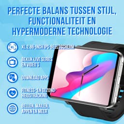 Soundlogic XL Smartwatch Android voor Dames & Heren - Smartwatches - IOS & Android - 16GB, Zilver — thumbnail 10