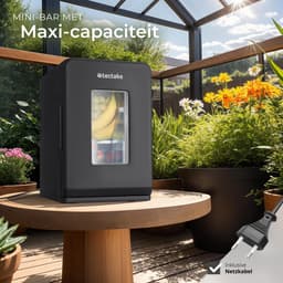 tectake® Mini-Autokoelkast - Draagbare minibar 14L - 2-in-1-functie: koelen en verwarmen - 5 tm 65 °C - Mini Koelkast - Elektrische Koelbox - 12v + 220/240v Aansluiting - Draagbare Campingkoelkast — thumbnail 3