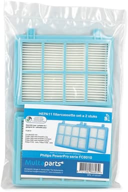 Multaparts® HEPA 11 Filter geschikt geschikt voor Philips - set van 2 stuks - | O.a. voor Philips PowerPro Compact, PowerPro City, PowerPro Active, 3000 serie, 5000 serie| Voor stofzakloze stofzuigers | Vervanger voor FC8010/01 — thumbnail 2