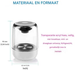 Crrynuo Luidsprekers - Bluetooth speaker - draadloze - USB - Wit — thumbnail 2