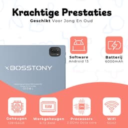 Bosstony Snelle Kids Tablet 10 inch - Ouderlijk Toezicht - 6000mAh Batterij - 192 GB - Incl Beschermpakket - Kindertablet vanaf 3 jaar - Tablet Kinderen — thumbnail 7