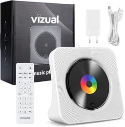 Vizual CD Speler - Compact 3-in-1 met CD, Radio en Bluetooth – Draagbare CD-Speler met HiFi Speakers, FM Radio, LCD Scherm en USB ingang — thumbnail 11