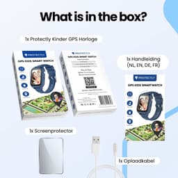 Protectly® GPS Horloge Kind Met Simkaart - SOS-Knop - Smartwatch Kinderen - Smartwatch Kind - GPS Tracker Kind - 4G - Videobellen - HD Camera - Whatsapp en SMS - Elke polsmaat - Incl. Simkaart — thumbnail 9