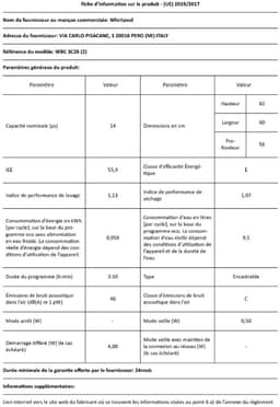 vaatwasser 60cm 14 couverts 46db integreerbaar met hoofdband - whirlpool - wbc3c26 — thumbnail 12