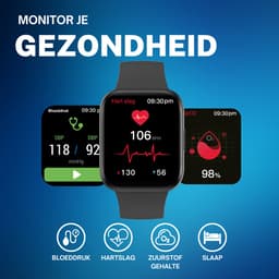 Cinturio SQ1 Combo Pack - Goud en Zwart - Smartwatch voor heren en dames - Sporthorloge — thumbnail 5