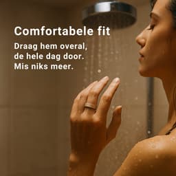 SyncGear Smart Ring - Slimme Ring voor Dames Met Oplaadcase – Stappenteller - Activity Tracker - SpO2 - Zonder Abonnementskosten - IP68 Waterdicht - Nederlandse App - Maat 7 (Europese Maat 54) - Kleur: Rose Goud — thumbnail 3