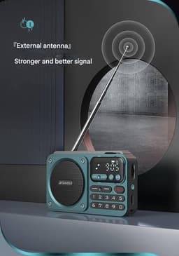 Crrynuo - F22 Bluetooth-Luidspreker - FM-Radio - Draagbaar - Blauw - Multifunctionele Kaart - USB - Externe Opname​ — thumbnail 8