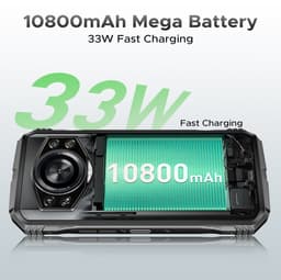 DOOGEE S CYBER PRO 4G - Robuuste Smartphone - Robuuste Telefoon - 32 GB RAM + 512 GB ROM /2TB TF - 6,6 Inth + 120Hz - 10800mAh/33W - Helio G100 - Vingerafdrukherkenning - Face ID - 20MP nachtzichtcamera - Zilver — thumbnail 8