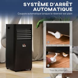 HOMCOM-Draagbare airconditioner-ABS-30.5x32.5x67.8cm-Zwart — thumbnail 4