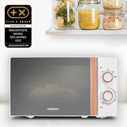 MEDION Magnetron (houtlook, 20 liter, 700 watt, spiegelende deur, 5 vermogensstanden, ontdooifunctie, timer, MD10596) wit — thumbnail 19
